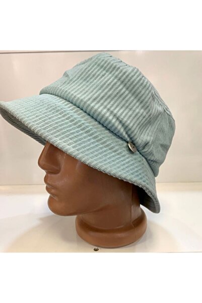 Suyutti ARICI STORE KIŞLIK KADİFE MİNT RENGİ FÖTR BALIKÇI ŞAPKA