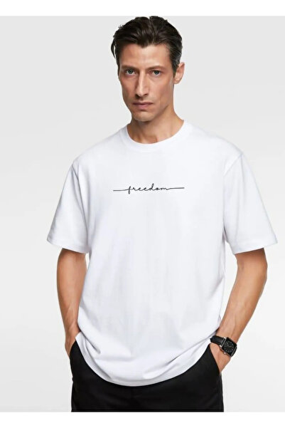 LEONE KOLEKSİYON Tricou unisex oversize cu imprimeu Freedom