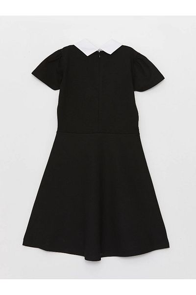 LC Waikiki LCW Kids Shirt Collar Basic Short Sleeve Girl's Dress