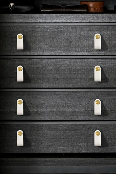 KDOT Drawer Furniture Handle Nordik Style Minimalist Nordic Type Synthetic Leather Brass Joint