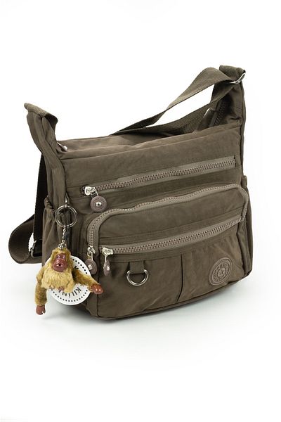 İMAKS Crinkle / Clinkir țesătură impermeabilă cu mai multe compartimente pentru braț și umăr Messenger Bag Mink 9507