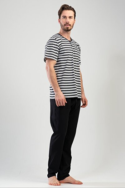 VİENETTA Men's Short Sleeve Pajama Set
,111203