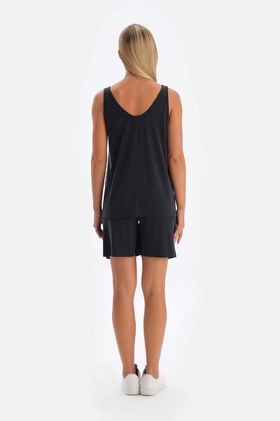 Dagi Schwarze Shorts aus Modal für Schwangere
