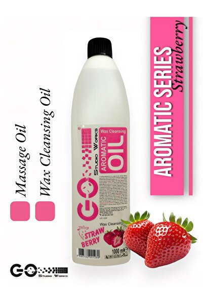 Go Studio Works 1000 مل.زيت تدليك وإزالة الشمع بالفراولة
