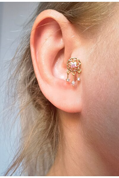 Bylin Cerrahi Çelik Düş Kapanı Piercing Küpesi- Bar Uzunluğu 6 Mm-kalınlığı 1...