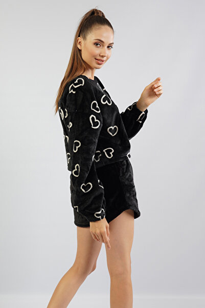 VİENETTA Kadın Welsoft Düşük Omuzlu Uzun Kol Büzgülü Şortlu Pijama Takım
, 103120