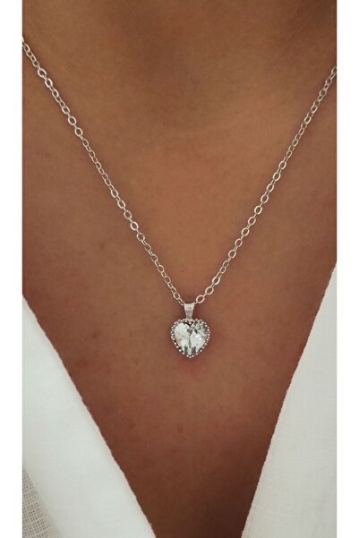 DENİZDENAL PANDR قلادة قلب الزركون المخصصة للحبيب