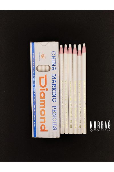 NURBAĞ DOKUMA DIAMOND COLORED LEATHER PENCIL WHITE AQ700
