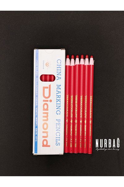 NURBAĞ DOKUMA DIAMOND COLORED LEATHER PENCIL RED QI002