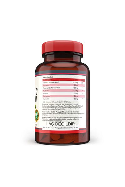 Nevfix Vitamin C Quercetin Bromelian 120 Tablets
