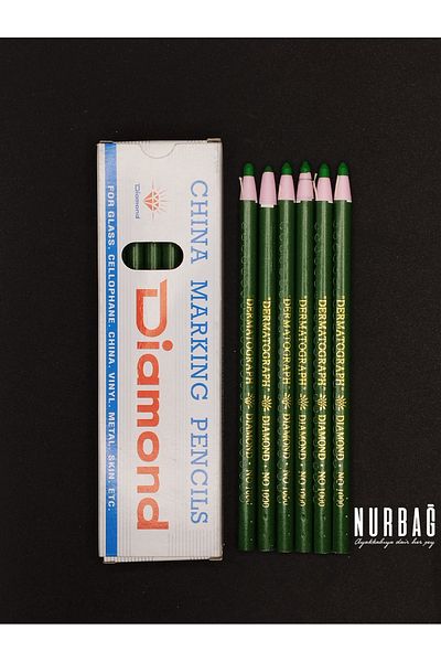 NURBAĞ DOKUMA DIAMOND COLORED LEATHER PEN GREEN LX005