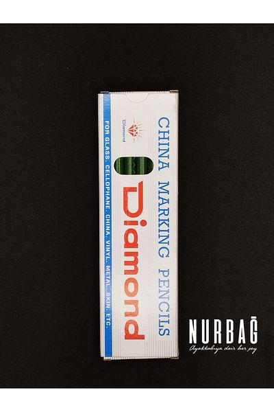 NURBAĞ DOKUMA DIAMOND COLORED LEATHER PEN GREEN LX005
