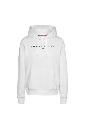 Tommy Jeans Kapu on Yaka Duz Beyaz Kad n Sweatsh rt TJW REG LINEAR HOODIE Fiyat Yorumlar Trendyol