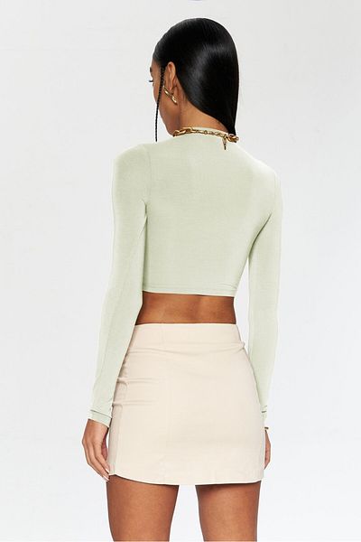 IAMNOTBASIC Green Pam Top