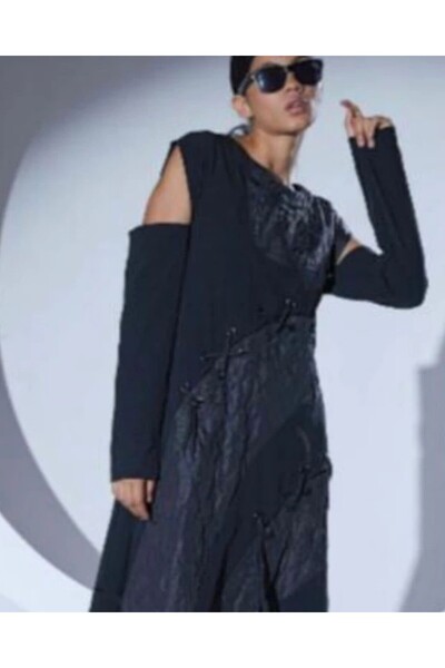 Özgürbutik İTHAL TASARIM ÇANAK PARAŞÜT KUMAŞ ELBİSE