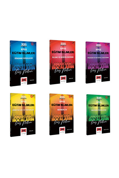 Yargı Yayınları 2023 KPSS Eğitim Bilimleri Anahtar Hocaların Ders Notları Set...