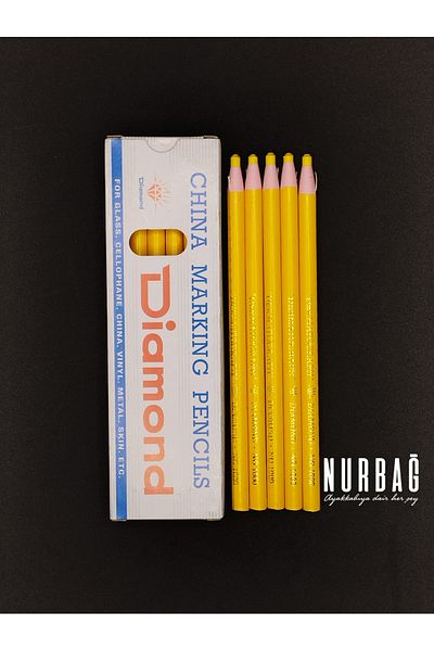 NURBAĞ DOKUMA DIAMOND COLORED LEATHER PEN YELLOW XV0001