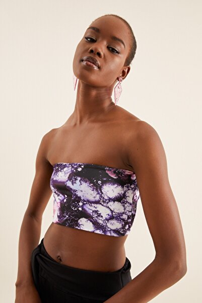 Quincey Жіночий чорний кроп-топ бюстгальтер