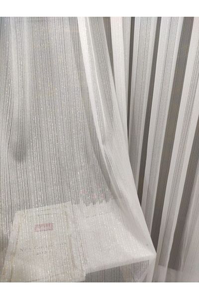 Brillant Gülsem Curtain Glitter Snow600 Tulle Curtain 1/3 (Frequent) Pleat 15