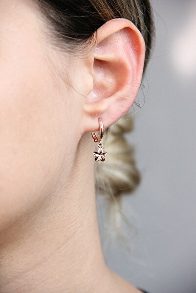 Argentum Concept 925 Ayar Gümüş Çiçek Figürlü Rose Küpe - K014901