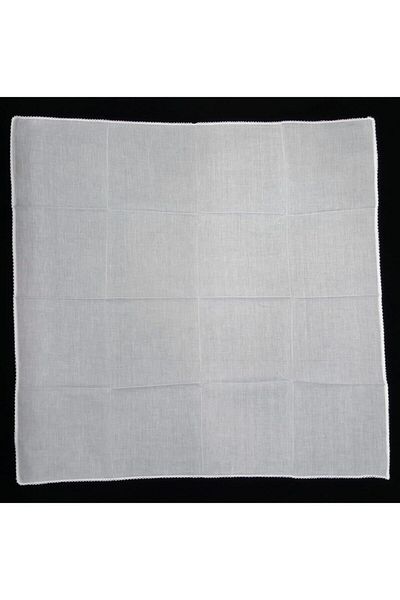 Beyaz İnci Bone White Stitched Inner Cheesecloth with White Edges