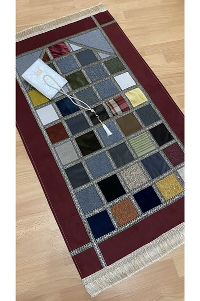 AYHANHOME Kırkyama Patchwork Velvet 3-Pece Gift Dowry Bundle Σετ χαλιών προσευχής