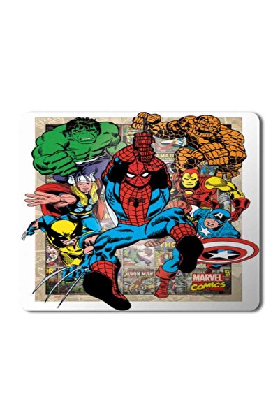 ART HEDİYE Mouse Pad Captain America Marvel Hulk Spiderman