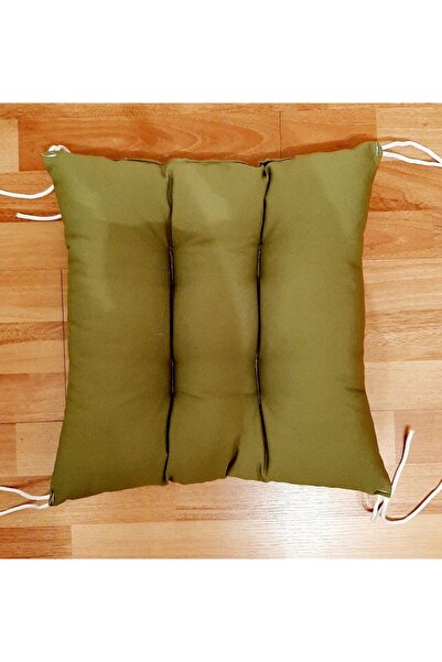 Gelincik Çeyiz Perna Scaun 42 X 42 Cm. Mărgele din țesătură de rață, verde silicon