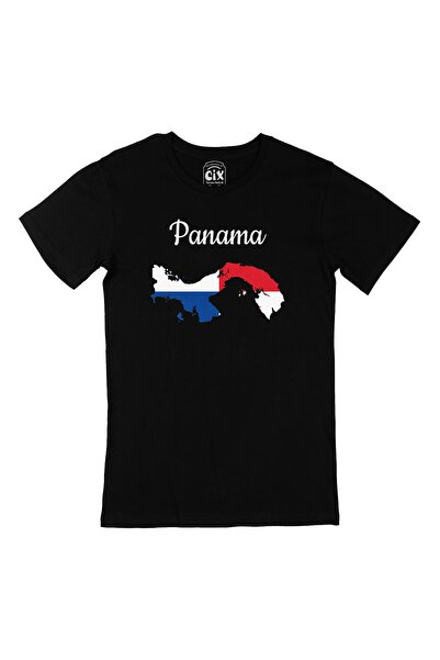 Cix Crna majica sa mapom i zastavom Paname