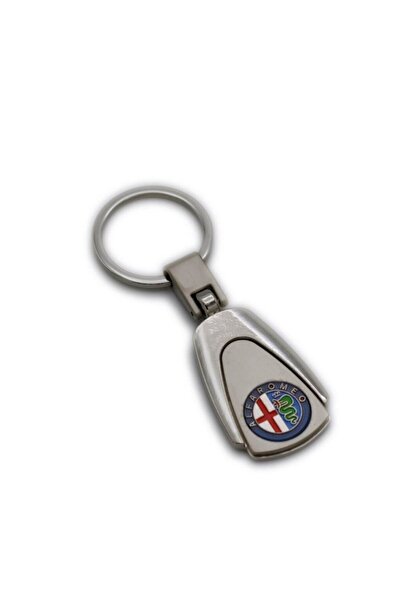 idealaksesuar ألفا روميو سلسلة مفاتيح معدنية بيضاوية أنيقة ذات جودة حقيبة إكس...