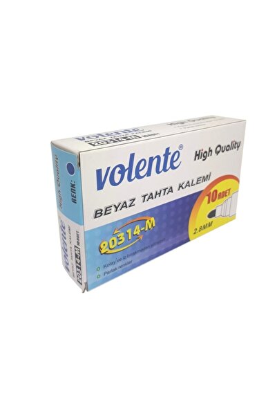 VOLENTE Beyaz Yazı Tahtası Kalemi - Mavi 10 Adet