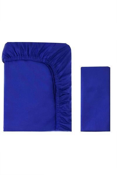 mer-tim ezberbozan ev tekstili 80x130 Elastic Ranforce Baby Sheet Set - Navy Blue