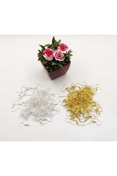 yiğit aksesuar Earring Clip/hook Gold And Silver 200 Pieces