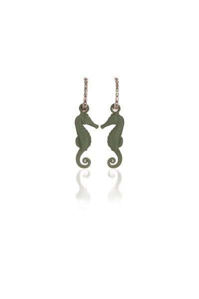 Leerybee ماتي الكاكي اللون أقراط حصان البحر مضاد الأرجية