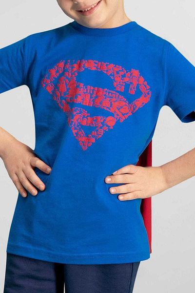 Superman بدلة برمودا للأولاد من ساكس بلو مرخصة