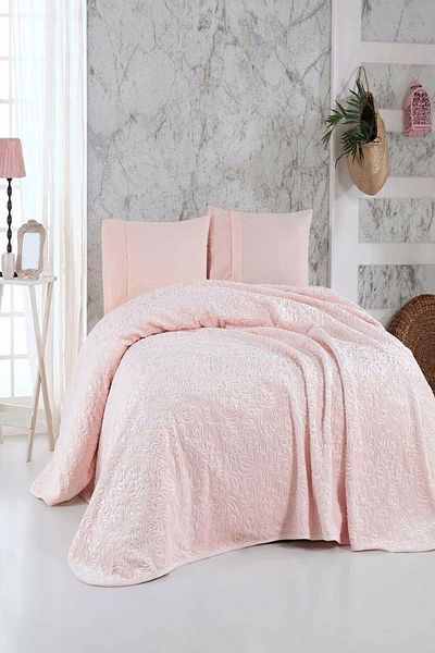 ATLASS HOME Pink Spring Double Blanket