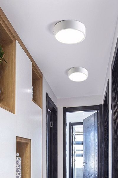 KADERTEKNO Led Ceiling WC Pantry Office Lamp 18 W Luminaire Surface Mounted 2700 K Yellow Light 220 V (Plug and Play)