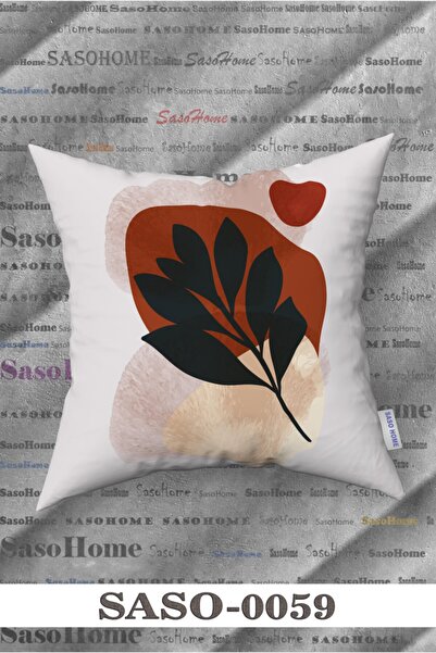 SasoHome Simple Modern Design Floral Patterned Digital Printed Throw Pillow Cover