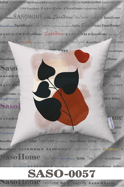 SasoHome Husă de pernă cu design modern și simplu, cu modele florale, imprimată digitală