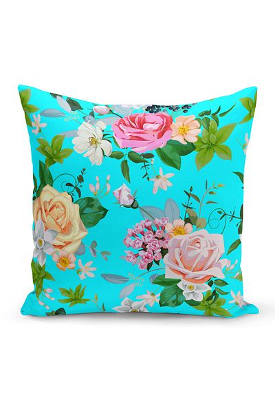 Filamente Double Sided Digital Printing Throw Pillow Cover Flower Garden