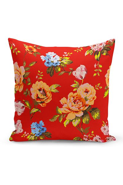 Filamente Double Sided Digital Printing Throw Pillow Cover Flower Garden