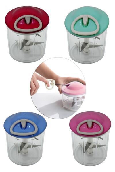 RoseRoi Ipli El Rondosu 5 Bıçaklı Çek Bırak Pratik Doğrayıcı Rondo