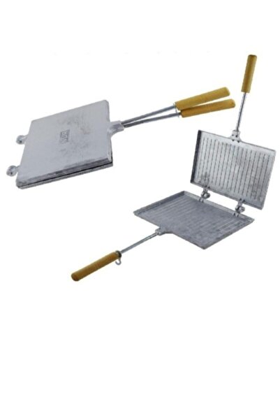 Genel Markalar Doremcy Ahşap Saplı Metal Ocak Üstü Sade Tost Makinesi Ekmek K...