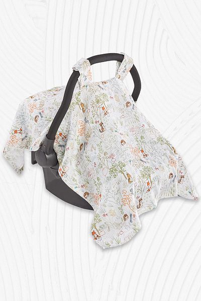 tinylamb Garden Bamboo Cotton Muslin Stroller Cover 75x100 0-6 Months