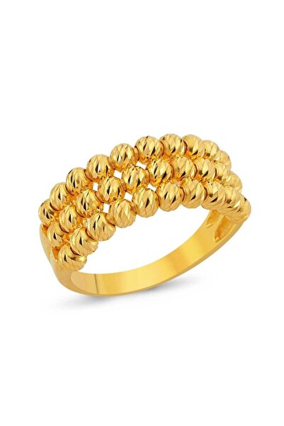 BİLEZİKHANE 22 Ayar Altın 3 Sıra Dorika Yüzük