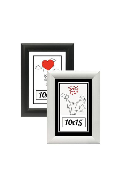 ÖZCANLAR ÇERÇEVE 10x15-2 Photo Frame Black-white Modern Office Art Home Home Decorative Frame