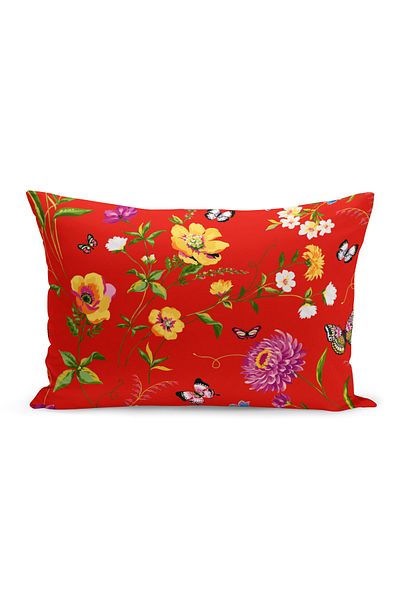 Filamente Double Sided Digital Printing Throw Pillow Cover Flower Garden