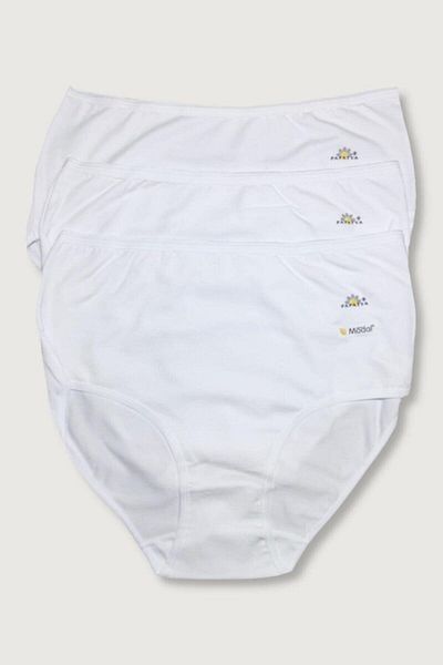 Papatya Γυναικεία Λευκή Ψηλόμεση 3 Πακέτο Lycra Modal Classic Σλιπ