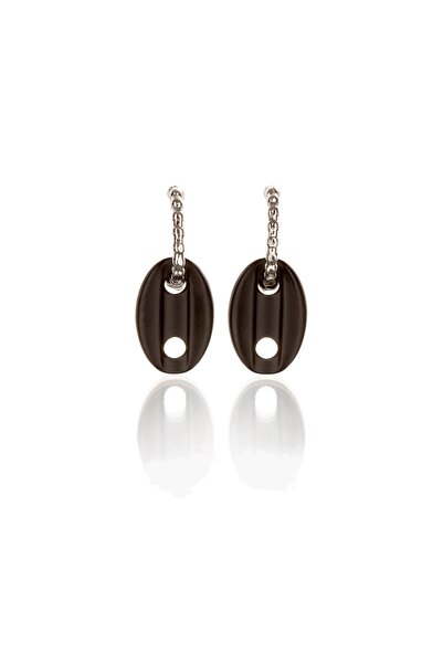 Leerybee Matte Black Color Antiallergic Sailor Knot Earrings