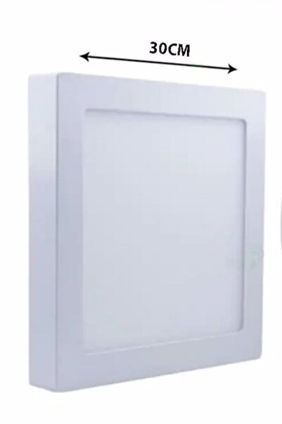 KADERTEKNO Led Tavan Wc Kiler Ofis Lambası 24 W Kare Armatür Sıva Üstü 2700 K Sarı Işık 220 V (tak Çalıştır)